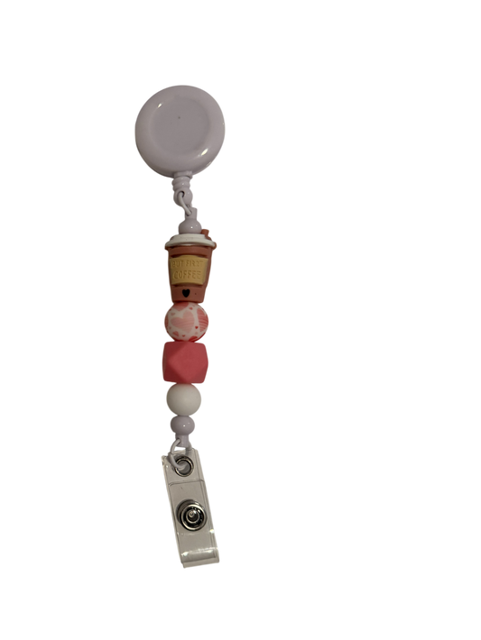 First Coffee Badge Reel